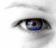 Behind blue eye